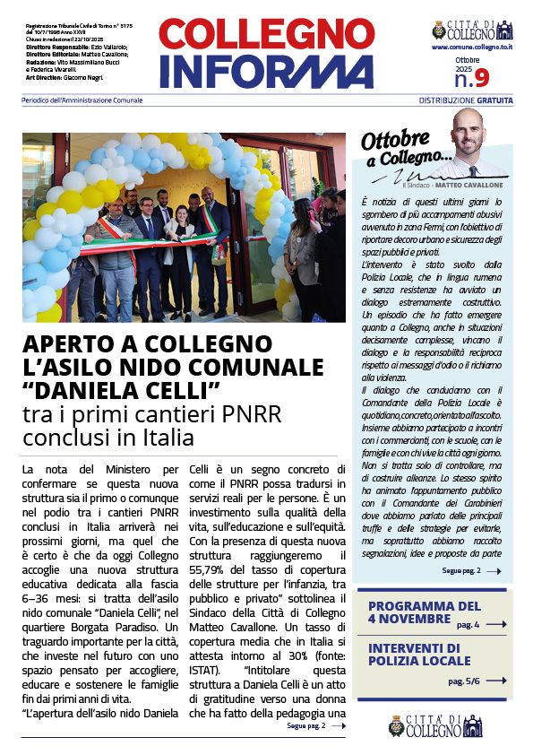 Locandina CollegnoInforma Ottobre 2025