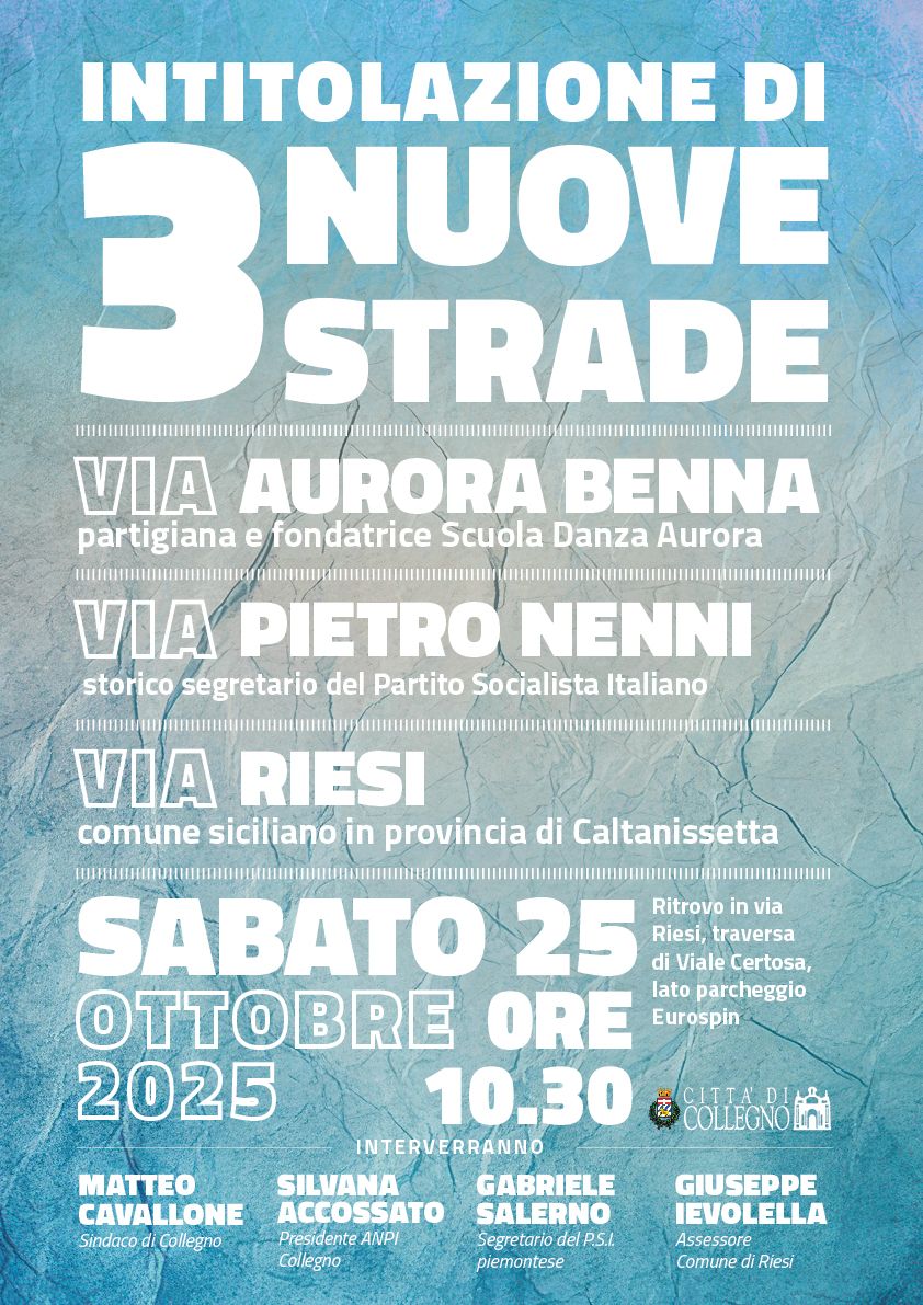 Intitolazione 3 nuove strade