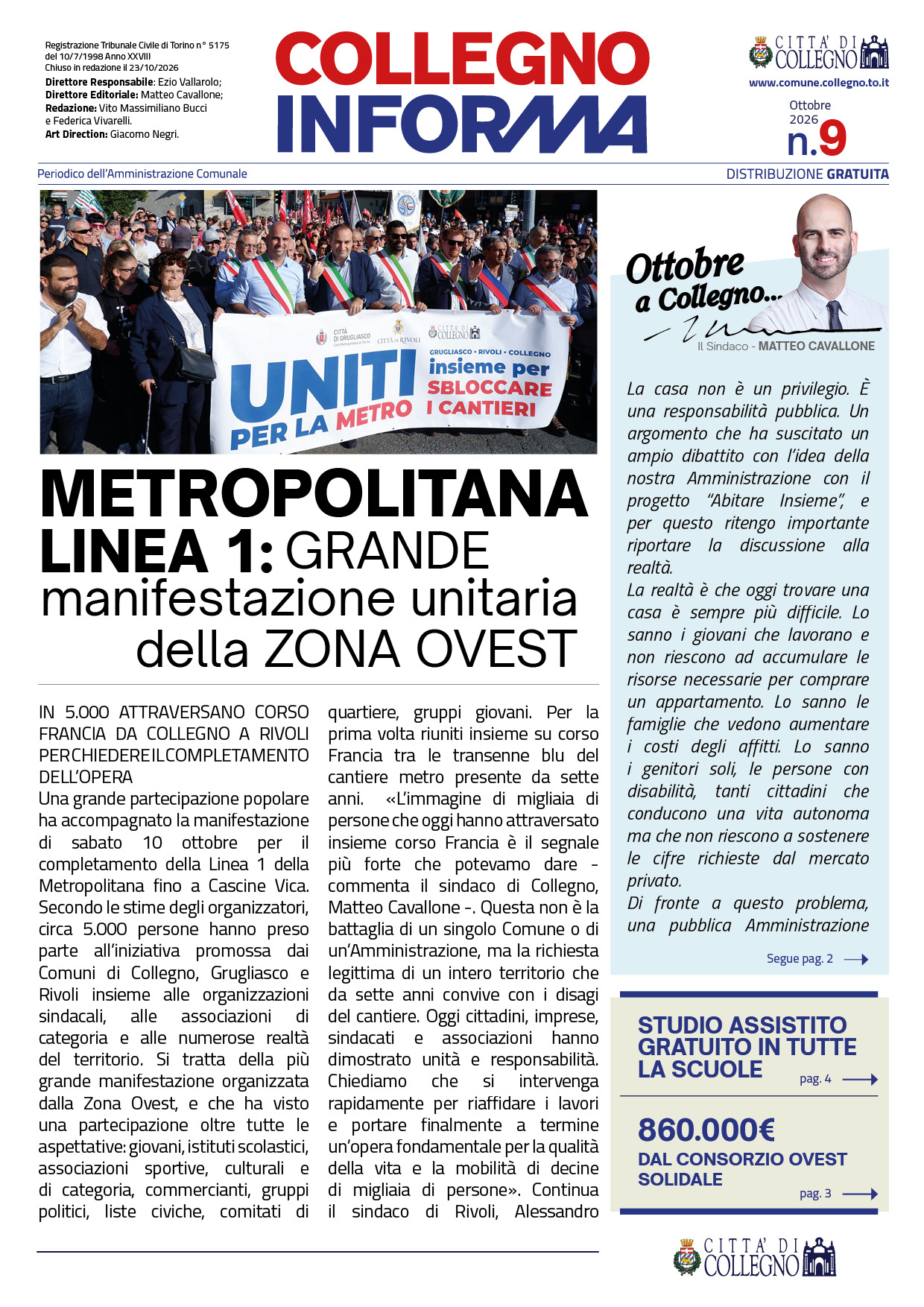 Copertina Collegno Informa ottobre 2026